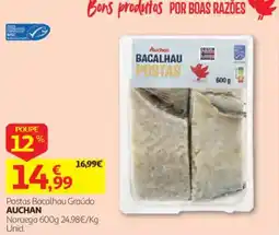 Auchan Postas Bacalhau Graúdo Auchan promoção