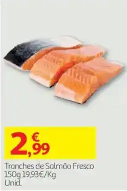 Auchan Tranches de Salmão Fresco promoção