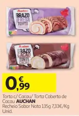 Auchan Torta c/ Cacau Torta Coberta de Cacau Auchan promoção