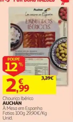 Auchan Chouriço Ibérico Auchan promoção