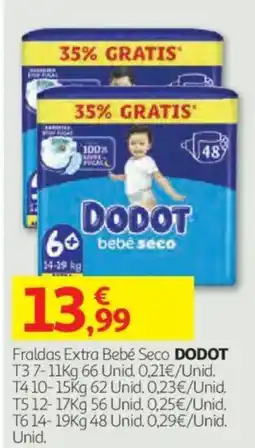 Auchan Fraldos Extra Bebé Seco DODOT promoção