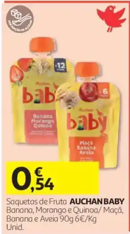 Auchan Saquetas de fruta auchan baby promoção