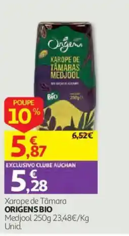 Auchan Xarope de tâmara origens bio promoção