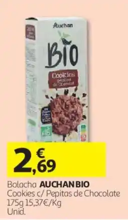 Auchan Bolacha auchan bio cookies c/ pepitas de chocolate promoção