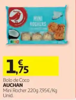 Auchan Bolo de coco auchan mini rocher promoção