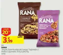 Auchan Rana teriyaki style noodles de frango/ tagliatelle c/ molho cogumelos promoção