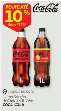 Auchan Coca-Cola numa seleção de garrafas 1l zero promoção