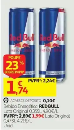 Auchan Bebida Energética Red Bull promoção