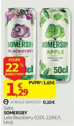 Auchan Sidra somersby lata blackberry promoção