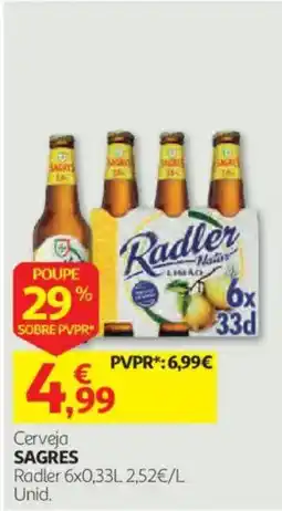 Auchan Cerveja Sagres Radler promoção