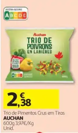 Auchan Trio de pimentos crus em tiras auchan promoção