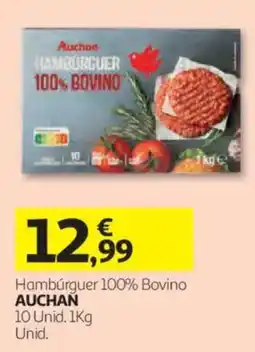 Auchan Hambúrguer 100% Bovino Auchan promoção
