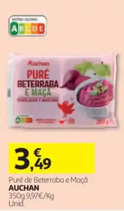 Auchan Pure de Beterraba e Maça Auchan promoção