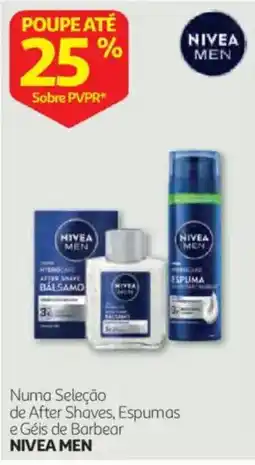 Auchan Nivea men after shaves espumas e geis de barbear promoção