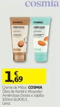 Auchan Creme de mãos cosmia promoção