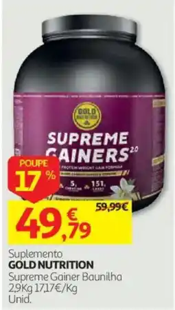 Auchan Suplemento Gold Nutrition Supreme Gainer Baunilha promoção