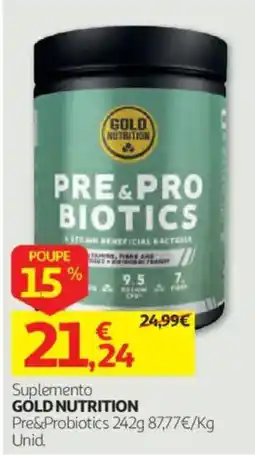 Auchan Suplemento gold nutrition pre&probiotics promoção