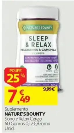 Auchan Suplemento Nature's Bounty Sono e Relax Cereja promoção