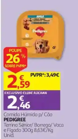Auchan comida húmida p/ cão pedigree promoção