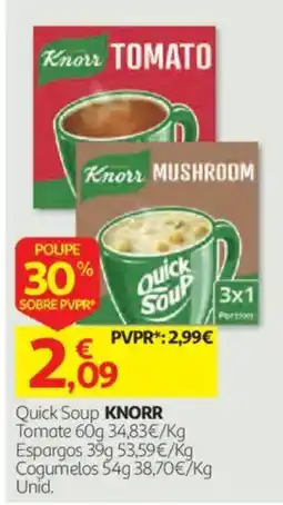 Auchan Quick Soup Knorr promoção