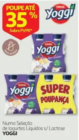 Auchan logurtes líquidos s/lactose yoggi promoção