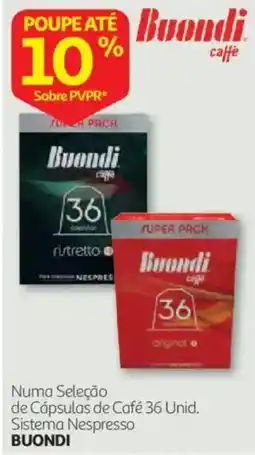 Auchan Numa Seleção de Cápsulas de Café 36 Unid. Sistema Nespresso Buondi promoção