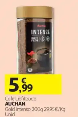 Auchan Café Liofilizado Auchan Gold Intenso promoção