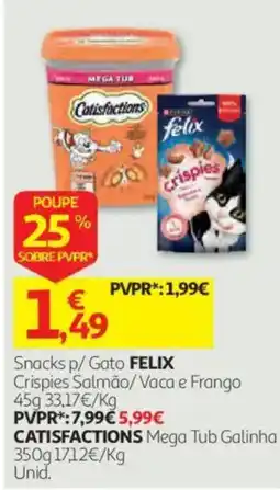 Auchan Snacks p/ Gato FELIX promoção