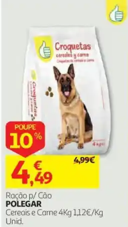 Auchan Ração p/ Cão Polegar Cereais e Carne promoção