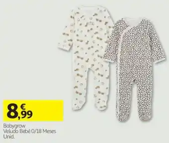Auchan Babygrow Veludo Bebé promoção