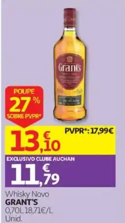 Auchan Whisky Novo Grant's promoção