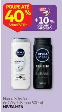 Auchan Numa seleção de géis de banho nivea men promoção