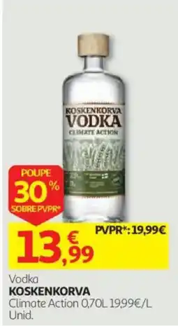 Auchan Vodka Koskenkorva Climate Action promoção