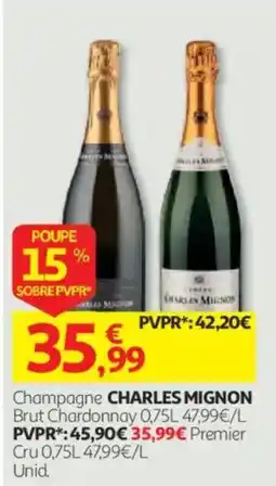 Auchan champagne charles mignon brut chardonnay promoção