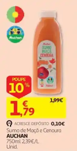 Auchan Sumo de Maçã e Cenoura Auchan promoção