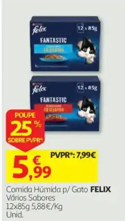 Auchan comida húmida p/ gato felix promoção