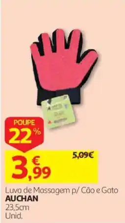 Auchan Luva de Massagem p/ Cão e Gato Auchan promoção