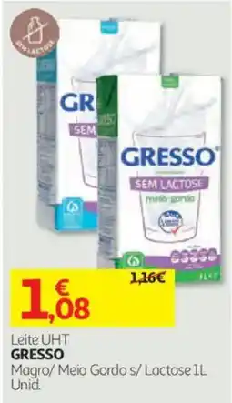 Auchan Leite UHT GRESSO promoção
