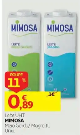 Auchan Leite uht mimosa promoção