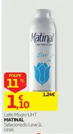 Auchan Leite Magro UHT Matinal Selecionado Leve promoção