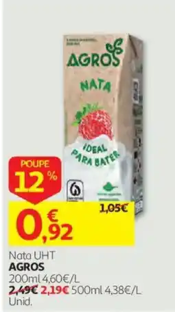 Auchan Nata UHT Agros promoção