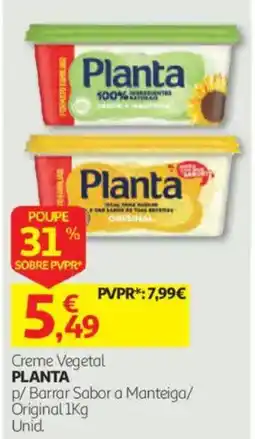 Auchan Creme Vegetal Planta promoção