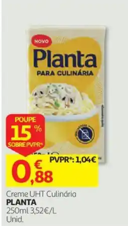 Auchan Creme UHT Culinária Planta promoção