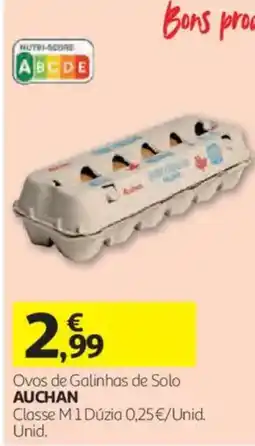 Auchan ovos de galinhas de solo auchan promoção