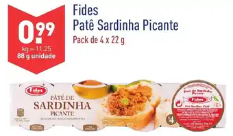 ALDI Fides Patê Sardinha Picante 88g promoção