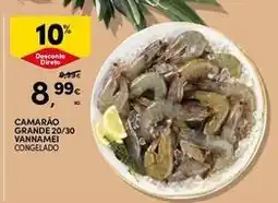 Continente Bom dia Camarão grande 20/30 vannamei promoção