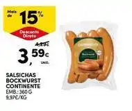 Continente Bom dia Continente - salsichas bockwurst promoção