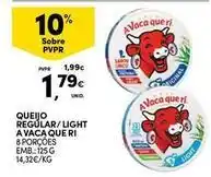Continente Bom dia A+ - queijo regular/light a vaca que ri promoção