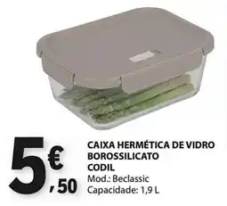 E.Leclerc Caixa hermética de vidro borossilicato codil promoção