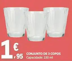 E.Leclerc Conjunto de 3 copos promoção